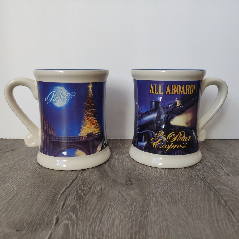 Warner Bros Polar Express Believe Christmas Holidays Mug Set of Two - Picture 2 of 7